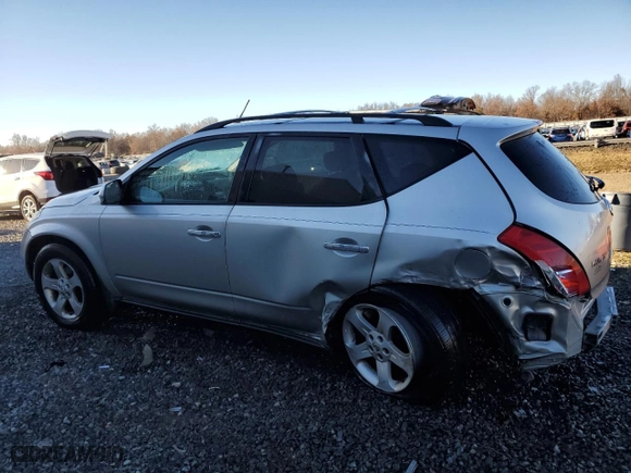 2005 Nissan Murano S with VIN JN8AZ08W25W431788, listed as a Copart auction lot 80266084 with 143,849 mi miles and Salvage Title. Bid and sale history available at carsss.com. Image 2.