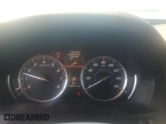 2016 Acura MDX with VIN 5FRYD3H26GB019418, listed as a Copart auction lot 47753555 with 136,957 mi miles and Salvage Title. Bid and sale history available at carsss.com. Image 9.