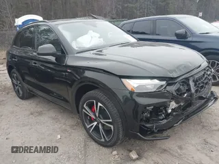 2025 Audi Q5 S line Premium Plus with VIN WA1EAAFY7S2024867, listed as a IAAI auction lot 41298225 with 316 mi miles and . Bid and sale history available at DreamBid. Image 1.