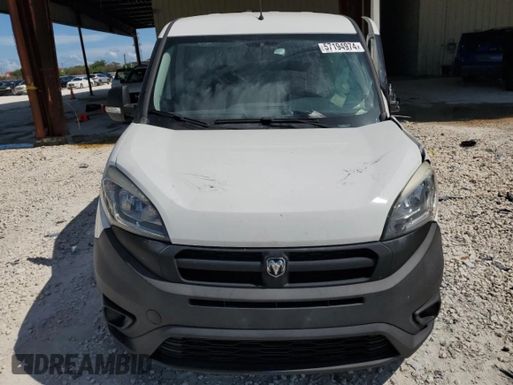 2017 Ram ProMaster City Cargo Tradesman z VIN ZFBERFAB2H6G86183, wystawiony jako Copart lot #57194974 z przebiegiem 82 143 mil mil oraz Szkoda całkowita • Salvage title. Historia ofert i sprzedaży dostępna na DreamBid. Obrazek 5.