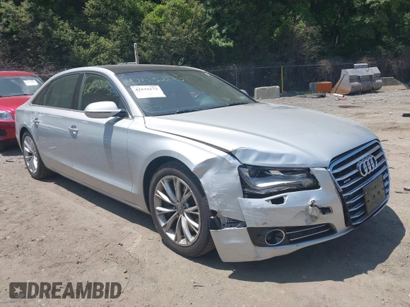 2011 Audi A8 with VIN WAURVAFD4BN019033, listed as a IAAI auction lot 42532173 with 97,486 mi miles and . Bid and sale history available at DreamBid. Image 1.