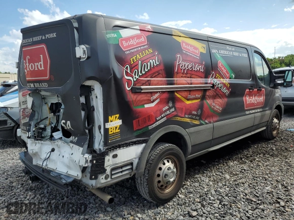 2023 Ford Transit with VIN 1FTBW1YG7PKB75200, listed as a Copart auction lot 60850425 with 59,145 mi miles and Salvage title. Bid and sale history available at DreamBid. Image 3.