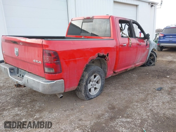 2009 Dodge 1500 SLT with VIN 1D3HV13T59J527076, listed as a IAAI auction lot 41551202 with Not Provided miles. Bid and sale history available at carsss.com. Image 4.