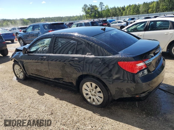 2013 Chrysler 200 LX with VIN 1C3CCBABXDN647633, listed as a Copart auction lot 49556104 with 180,212 mi miles and Salvage Title. Bid and sale history available at carsss.com. Image 2.