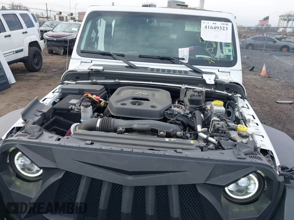 2021 Jeep Wrangler Unlimited Sport S with VIN 1C4HJXDN0MW612698, listed as a IAAI auction lot 41649323 with 22,539 mi miles and . Bid and sale history available at DreamBid. Image 10.