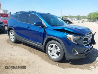 2020 GMC Terrain SLE z VIN 3GKALMEV8LL177169, wystawiony jako IAAI lot #42217487 z przebiegiem 75 303 mil mil oraz . Historia ofert i sprzedaży dostępna na DreamBid. Obrazek 1.
