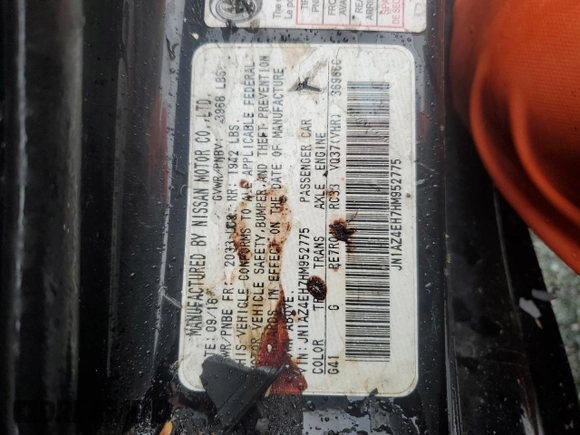 2017 Nissan 370Z z VIN JN1AZ4EH7HM952775, wystawiony jako Copart lot #81940704 z przebiegiem Nie podano mil oraz Szkoda całkowita • Salvage title. Historia ofert i sprzedaży dostępna na DreamBid. Obrazek 13.