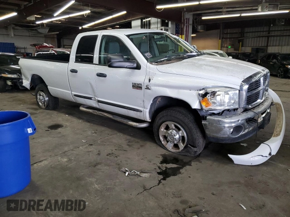 2007 Dodge Ram 2500 SLT with VIN 3D7KS28A67G834491, listed as a Copart auction lot 45046815 with 98,820 mi miles and Salvage Title. Bid and sale history available at carsss.com. Image 4.