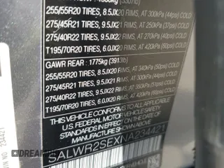2022 Land Rover Range Rover Sport HSE Dynamic with VIN SALWR2SEXNA234421, listed as a Copart auction lot 55528695 with 35,828 mi miles and Salvage Title. Bid and sale history available at DreamBid. Image 14.