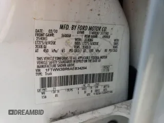 2010 Ford F-350 XL z VIN 1FTWW3BR6AEB34294, wystawiony jako Copart lot #55055965 z przebiegiem 188 594 mil mil oraz Szkoda całkowita • Salvage title. Historia ofert i sprzedaży dostępna na DreamBid. Obrazek 14.
