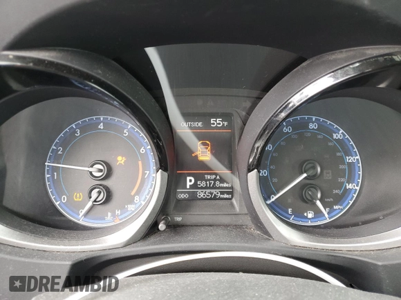 2016 Toyota Corolla L with VIN 5YFBURHE5GP462443, listed as a Copart auction lot 45673885 with 86,579 mi miles and Salvage Title. Bid and sale history available at DreamBid. Image 9.