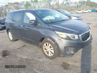 2016 Kia Sedona LX with VIN KNDMB5C10G6084583, listed as a IAAI auction lot 41744644 with 1 mi miles. Bid and sale history available at carsss.com. Image 1.