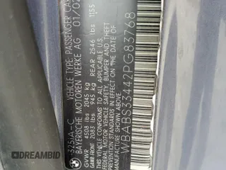2002 BMW 3 Series 325Ci z VIN WBABS33442PG83768, wystawiony jako Copart lot #54301055 z przebiegiem 171 131 mil mil oraz Szkoda całkowita • Salvage title. Historia ofert i sprzedaży dostępna na DreamBid. Obrazek 12.