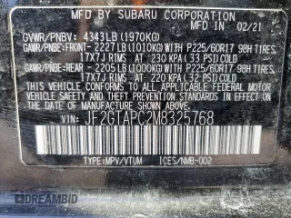 2021 Subaru Crosstrek Premium с VIN JF2GTAPC2M8325768, выставлен на аукционе Copart как лот 48568625 с пробегом 63 552 миль миль и Списание • Salvage title. История ставок и продаж доступна на DreamBid. Изображение 13.