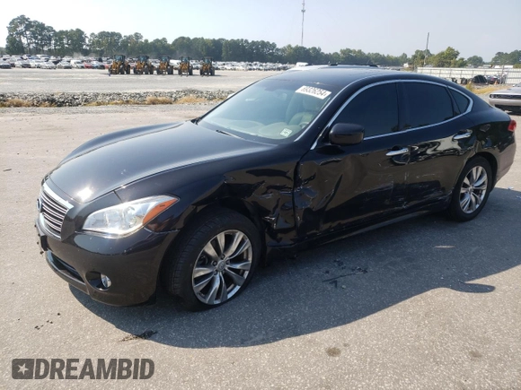2012 Infiniti M37 with VIN JN1BY1AR2CM395741, listed as a Copart auction lot 69326254 with 126,300 mi miles and Salvage Title. Bid and sale history available at carsss.com. Image 1.