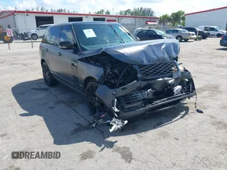 2019 Land Rover Range Rover with VIN SALGS2RE8KA522240, listed as a IAAI auction lot 42529419 with 48,286 mi miles and . Bid and sale history available at DreamBid. Image 1.