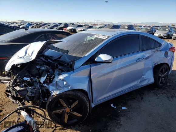 2013 Hyundai Elantra Coupe GS with VIN KMHDH6AE1DU006214, listed as a Copart auction lot 80782774 with 0 mi miles and Salvage Title. Bid and sale history available at carsss.com. Image 1.