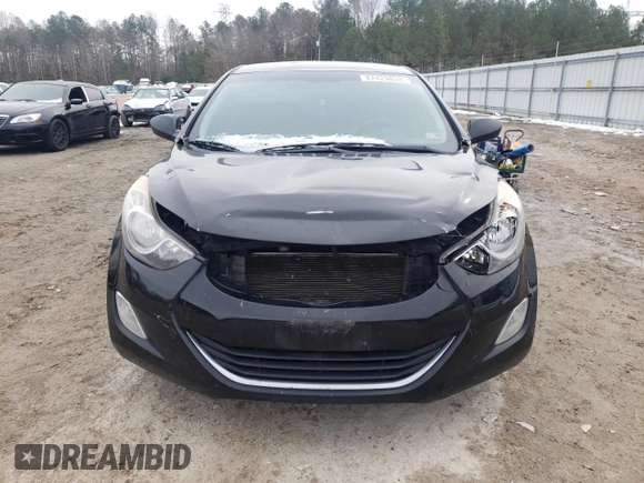 2013 Hyundai Elantra GLS z VIN KMHDH4AE2DU642595, wystawiony jako Copart lot #87429834 z przebiegiem Nie podano mil oraz Szkoda całkowita • Salvage title. Historia ofert i sprzedaży dostępna na DreamBid. Obrazek 5.