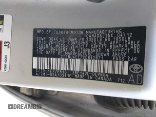 2012 Toyota Corolla L with VIN 2T1BU4EE7CC842871, listed as a IAAI auction lot 41782205 with 213,186 mi miles. Bid and sale history available at carsss.com. Image 9.
