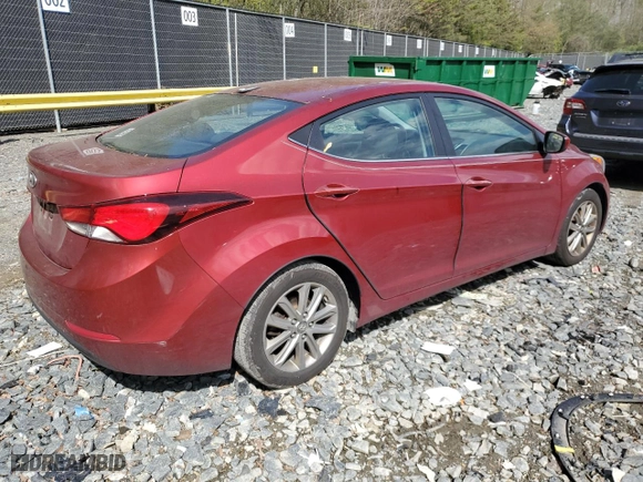 2015 Hyundai Elantra SE with VIN 5NPDH4AE2FH558052, listed as a Copart auction lot 53250095 with 217,444 mi miles and Clean Title. Bid and sale history available at carsss.com. Image 3.