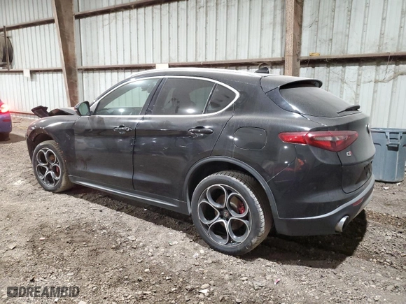 2019 Alfa Romeo Stelvio Ti Sport with VIN ZASPAKBN7K7C43323, listed as a Copart auction lot 82823824 with 73,605 mi miles and Salvage Title. Bid and sale history available at carsss.com. Image 2.