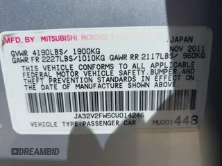 2012 Mitsubishi Lancer SE with VIN JA32V2FW5CU014246, listed as a IAAI auction lot 41981183 with 130,232 mi miles and . Bid and sale history available at DreamBid. Image 9.