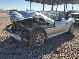 2001 BMW Z3 3.0 z VIN WBACN53491LL46300, wystawiony jako Copart lot #44136155 z przebiegiem 154 970 mil mil oraz Szkody całkowita. Historia ofert i sprzedaży dostępna na DreamBid. Obrazek 1.