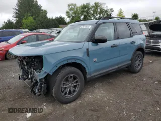 2021 Ford Bronco Sport Big Bend with VIN 3FMCR9B62MRA66849, listed as a Copart auction lot 57814655 with 64,759 mi miles and Salvage title. Bid and sale history available at DreamBid. Image 1.