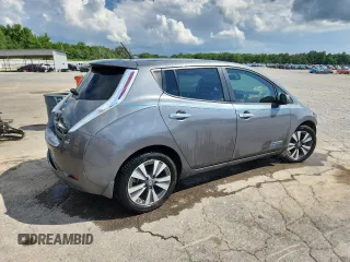 2017 Nissan LEAF SV with VIN 1N4BZ0CP1HC302162, listed as a Copart auction lot 62365315 with 60,281 mi miles and Salvage title. Bid and sale history available at DreamBid. Image 3.