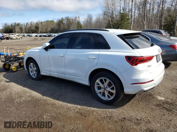 2023 Audi Q3 Premium with VIN WA1AECF31P1116654, listed as a Copart auction lot 49298415 with 29,422 mi miles and Salvage title. Bid and sale history available at DreamBid. Image 2.