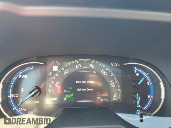 2024 Toyota RAV4 Hybrid XLE Premium with VIN 2T3B6RFV9RW076517, listed as a Copart auction lot 44642775 with 3,671 mi miles and Salvage Title. Bid and sale history available at carsss.com. Image 9.