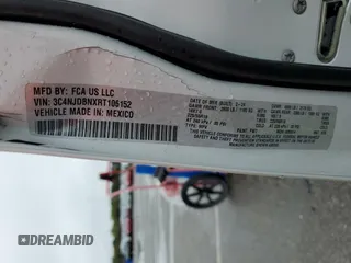 2024 Jeep Compass Latitude с VIN 3C4NJDBNXRT106152, выставлен на аукционе Copart как лот 55049335 с пробегом 4 944 миль миль и Списание • Salvage title. История ставок и продаж доступна на DreamBid. Изображение 13.