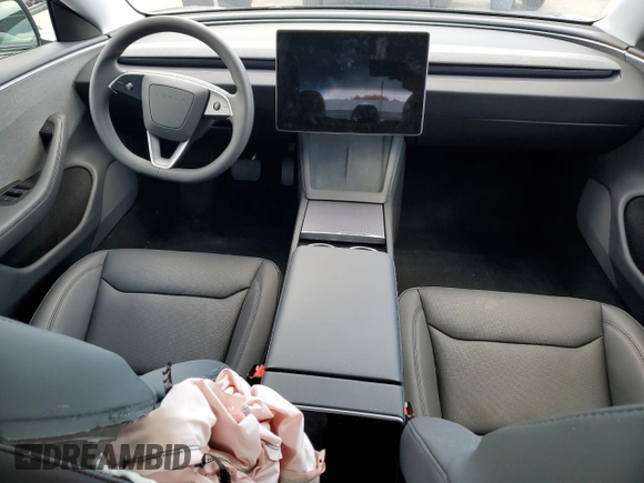 2025 Tesla Model 3 Long Range with VIN 5YJ3E1EA1SF938356, listed as a Copart auction lot 50609695 with 807 mi miles and Salvage Title. Bid and sale history available at DreamBid. Image 8.