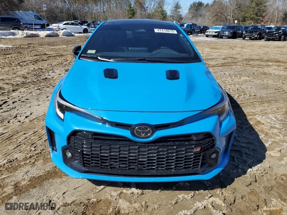 2024 Toyota GR Corolla Core with VIN JTNABAAE1RA015138, listed as a Copart auction lot 47418015 with 7,353 mi miles and Salvage Title. Bid and sale history available at carsss.com. Image 5.