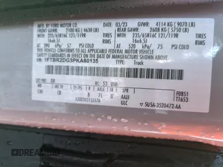 2023 Ford Transit with VIN 1FTBR2DG3PKA80135, listed as a Copart auction lot 46504465 with 21,334 mi miles and Salvage title. Bid and sale history available at DreamBid. Image 12.