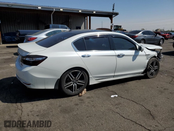 2017 Honda Accord Touring with VIN 1HGCR3F98HA021731, listed as a Copart auction lot 53645455 with 130,907 mi miles and Salvage title. Bid and sale history available at DreamBid. Image 3.