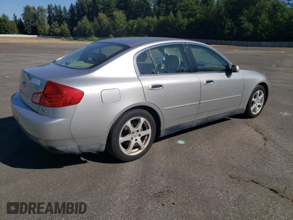 2003 Infiniti G35 w/Leather z VIN JNKCV51E63M321042, wystawiony jako Copart lot #57238535 z przebiegiem 157 847 mil mil oraz Czysty tytuł • Clean title. Historia ofert i sprzedaży dostępna na DreamBid. Obrazek 3.