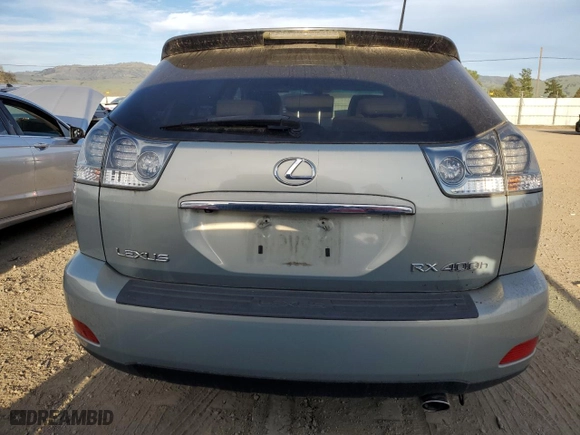 2007 Lexus RX 400h with VIN JTJGW31U272001128, listed as a Copart auction lot 46721265 with 142,202 mi miles and Clean Title. Bid and sale history available at carsss.com. Image 6.