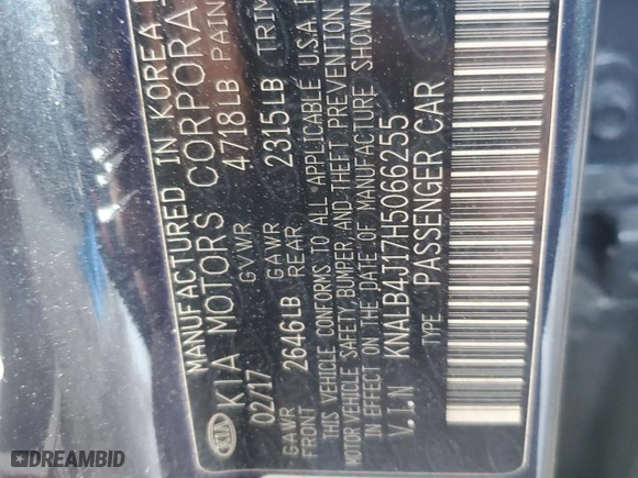 2017 Kia Cadenza Premium with VIN KNALB4J17H5066255, listed as a Copart auction lot 50969525 with 101,690 mi miles and Salvage Title. Bid and sale history available at carsss.com. Image 12.
