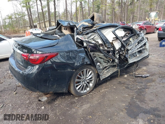 2018 Infiniti Q50 Luxe with VIN JN1EV7AP1JM362931, listed as a IAAI auction lot 41667394 with Not Provided miles and . Bid and sale history available at DreamBid. Image 4.