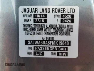 2015 Jaguar F-Type R z VIN SAJWA6DA8FMK19840, wystawiony jako Copart lot #68468183 z przebiegiem 67 743 mil mil oraz . Historia ofert i sprzedaży dostępna na DreamBid. Obrazek 14.
