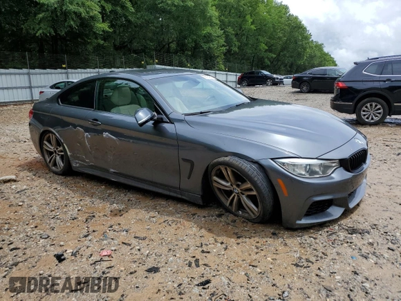 2015 BMW 4 Series 435i with VIN WBA3R1C50FK193213, listed as a Copart auction lot 58164215 with 109,366 mi miles and Salvage title. Bid and sale history available at DreamBid. Image 4.