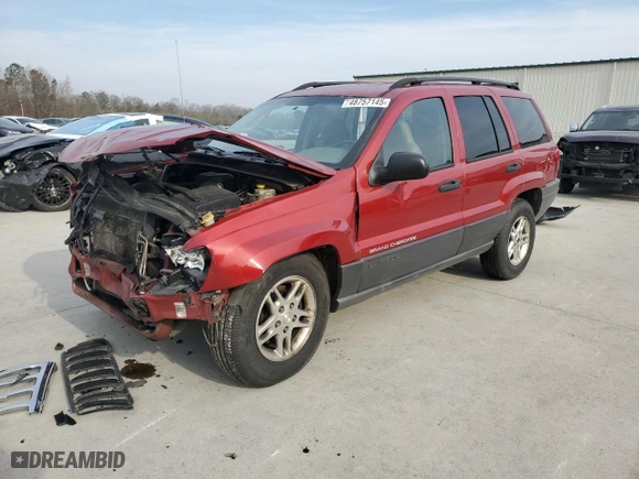 2004 Jeep Grand Cherokee Laredo with VIN 1J4GX48S14C302550, listed as a Copart auction lot 48757145 with 182,614 mi miles and Salvage Title. Bid and sale history available at carsss.com. Image 1.