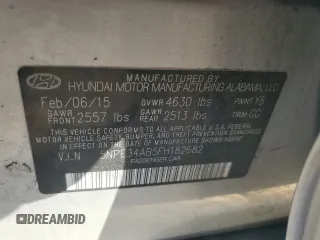2015 Hyundai Sonata Sport with VIN 5NPE34AB5FH182682, listed as a Copart auction lot 42936195 with 93,037 mi miles and Salvage Title. Bid and sale history available at carsss.com. Image 12.