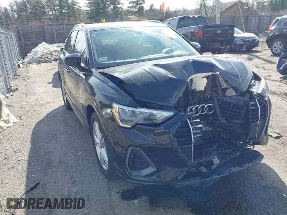 2020 Audi Q3 S line Premium with VIN WA1DECF31L1030946, listed as a IAAI auction lot 41774297 with 58,548 mi miles and . Bid and sale history available at DreamBid. Image 1.