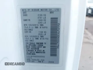 2014 Nissan NV200 S with VIN 3N6CM0KN0EK695992, listed as a IAAI auction lot 41852039 with 218,832 mi miles and . Bid and sale history available at DreamBid. Image 9.