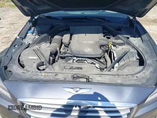 2015 Hyundai Genesis 3.8L with VIN KMHGN4JE5FU095721, listed as a IAAI auction lot 42055501 with 89,517 mi miles. Bid and sale history available at carsss.com. Image 10.