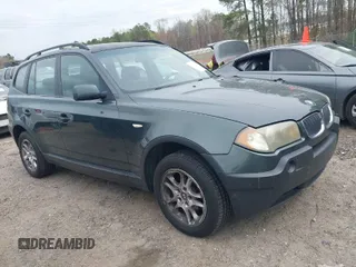 2004 BMW X3 2.5i with VIN WBXPA73494WC43320, listed as a IAAI auction lot 41854091 with 165,368 mi miles. Bid and sale history available at carsss.com. Image 1.