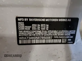 2024 BMW 2 Series 228i xDrive with VIN WBA73AK05R7R50087, listed as a Copart auction lot 60918395 with 14,125 mi miles and Salvage title. Bid and sale history available at DreamBid. Image 12.