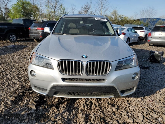 2013 BMW X3 xDrive28i with VIN 5UXWX9C53D0A21403, listed as a Copart auction lot 53545535 with 61,528 mi miles and Salvage Title. Bid and sale history available at carsss.com. Image 5.